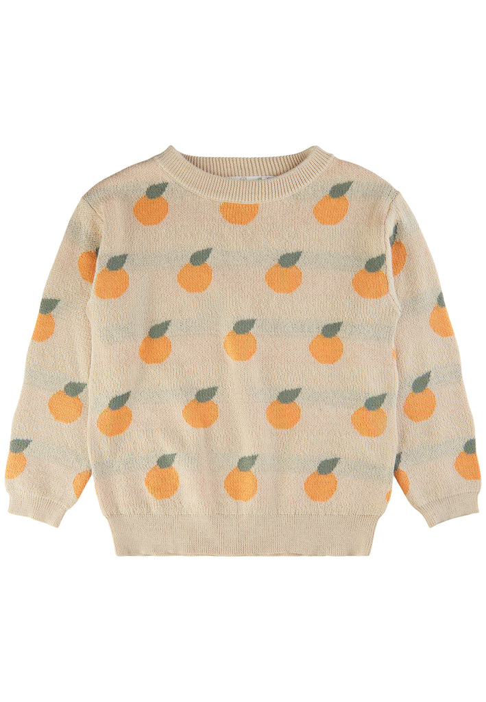 Recycled-Jaquard Peach pullover