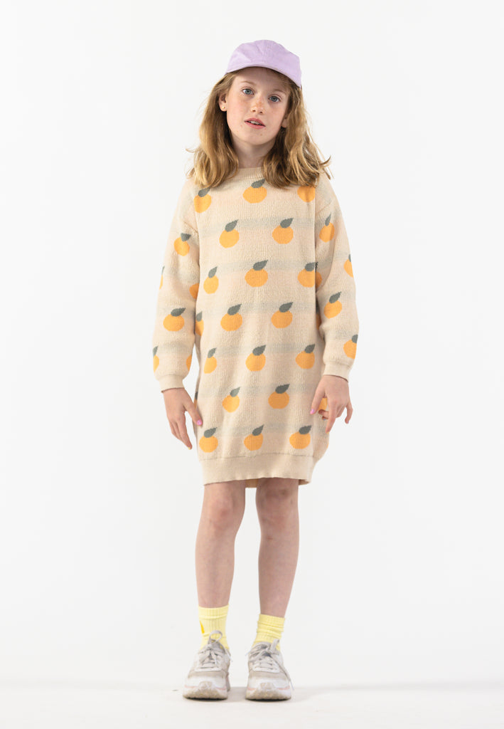 Recycled-Jaquard Peach dress