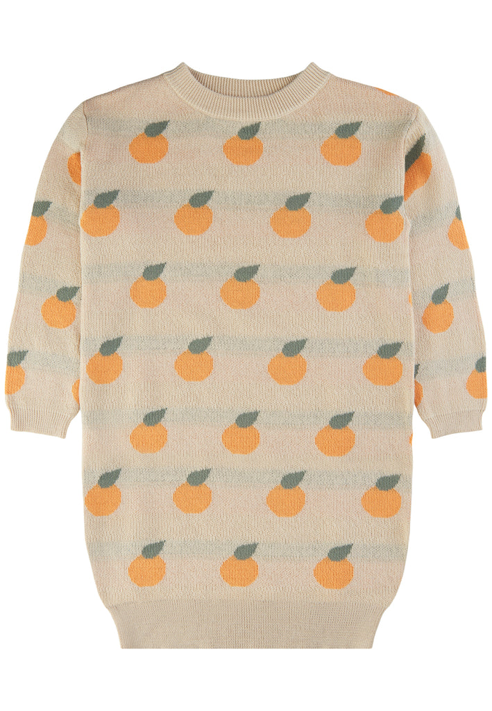 Recycled-Jaquard Peach dress