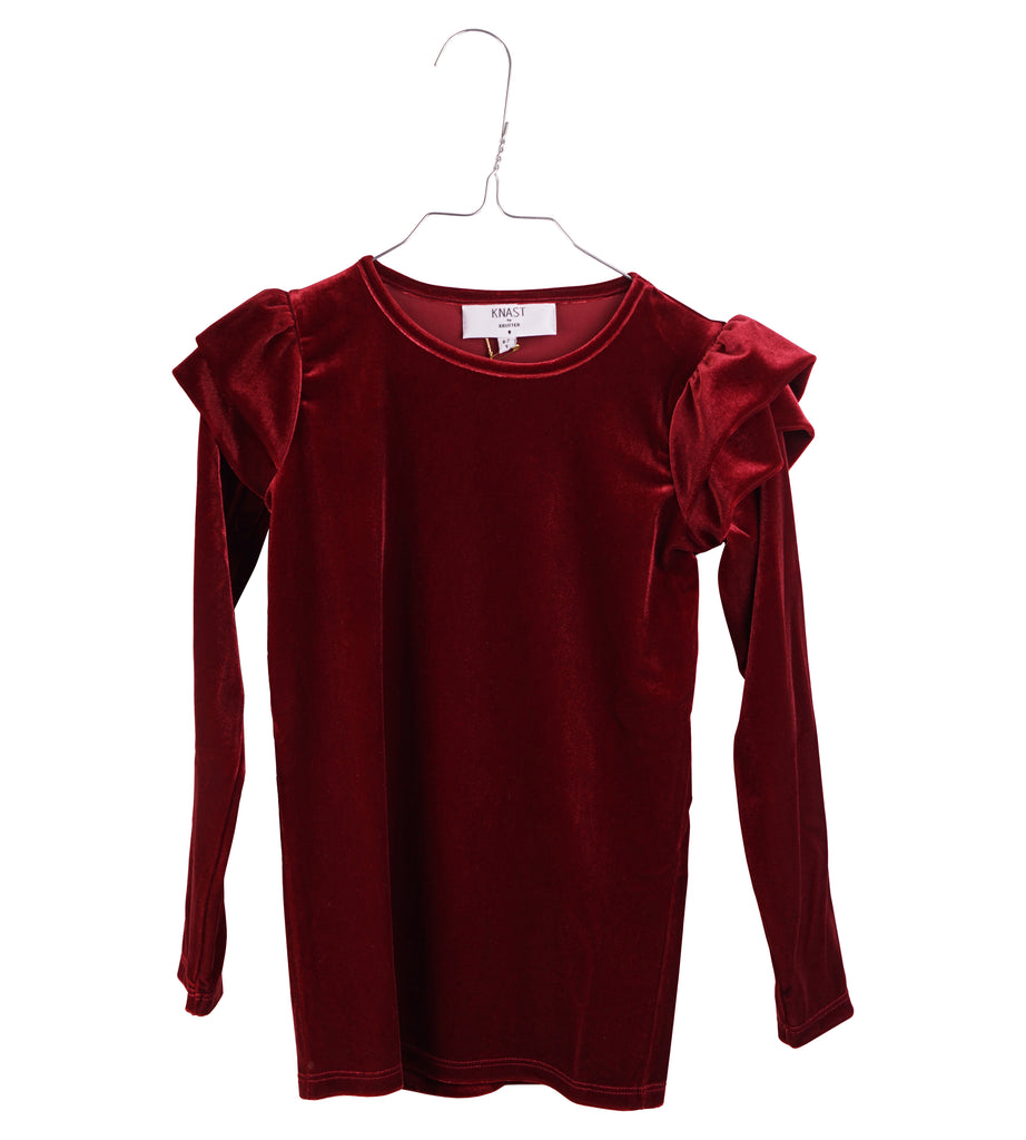 Velvet ruffle top