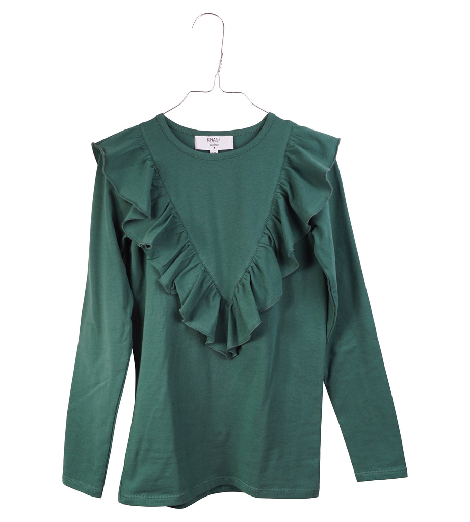 Green Ruffle top